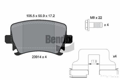 BENDIX Braking - BPD1062-BEN - Brake Pad Set, disc brake