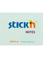 Карточки с клеевым слоем STICK N HOPAX, 76*101 мм, голубой цвет, 100 листов