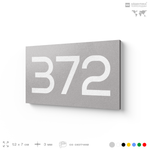 Номер на дверь 372, табличка на дверь для офиса, квартиры, кабинета, аудитории, склада, серая 120х70 мм, Айдентика Технолоджи