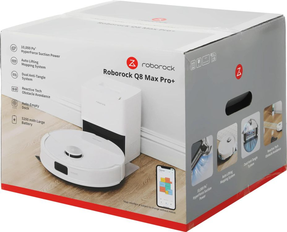 Робот-пылесос ROBOROCK Q8 Max Pro Plus, 45Вт, белый/белый [q8mpp02-02]