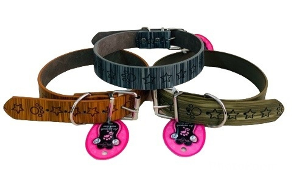 Pet Fashion Ошейник "Принт звездочка", 2,8Х62 см, олива