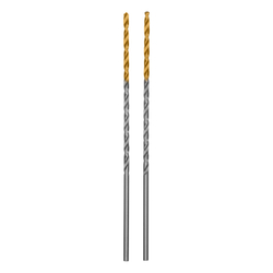 Сверло спиральное по металлу 2 х 86 мм Р6М5, Golden Tip, удлиненное, 2шт. Denzel