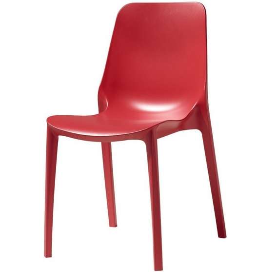 Стул пластиковый Ginevra, красный