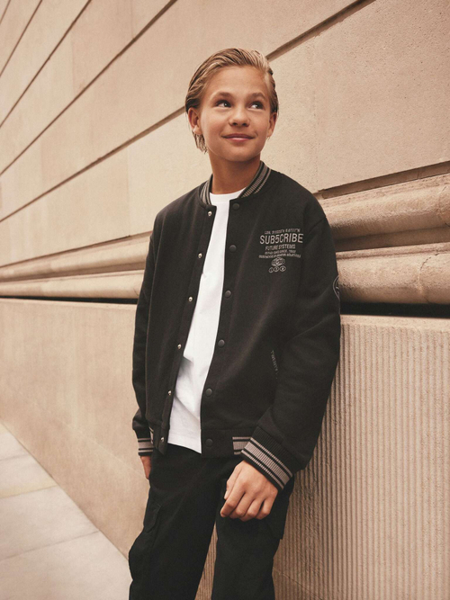 Бомбер для мальчика Next 784-411, Черный