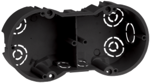 Коробка установочная КМ40007 двухместная для твердых стен безгалогенная (HF) 141х70х45мм с саморезам