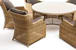 "Эспрессо–150 N" обеденная группа плетеная, цвет соломенный
