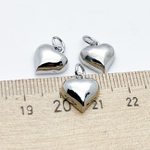 Подвеска Сердце, цвет серебро, размер 12*11 мм, цена за 1 шт