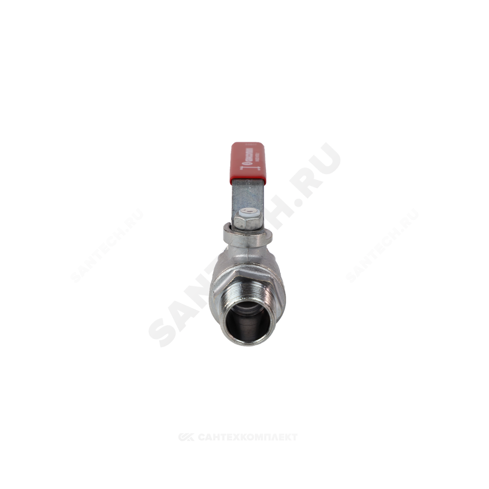 Кран шаровой латунь хром R253DL Ду 20 Ру42 НР рычаг красный Giacomini R253LX004