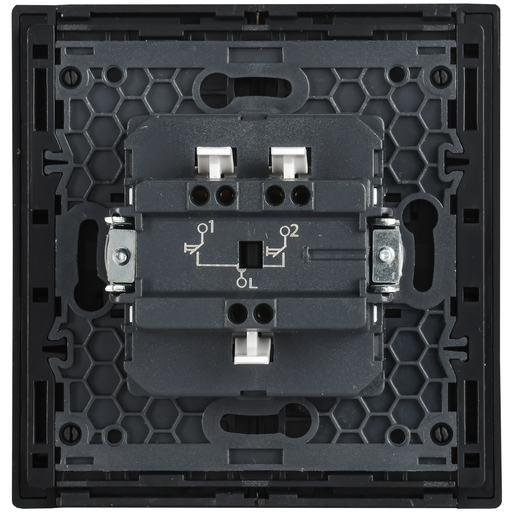 FORTE&PIANO Выключатель жалюзи 10А FP811M металл серый сланец IEK