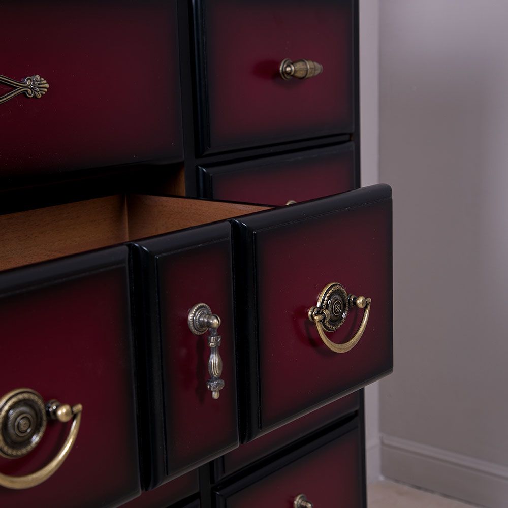 Комод Пандора - 2 с 4 ящиками и 2 полками Каштан Кардован