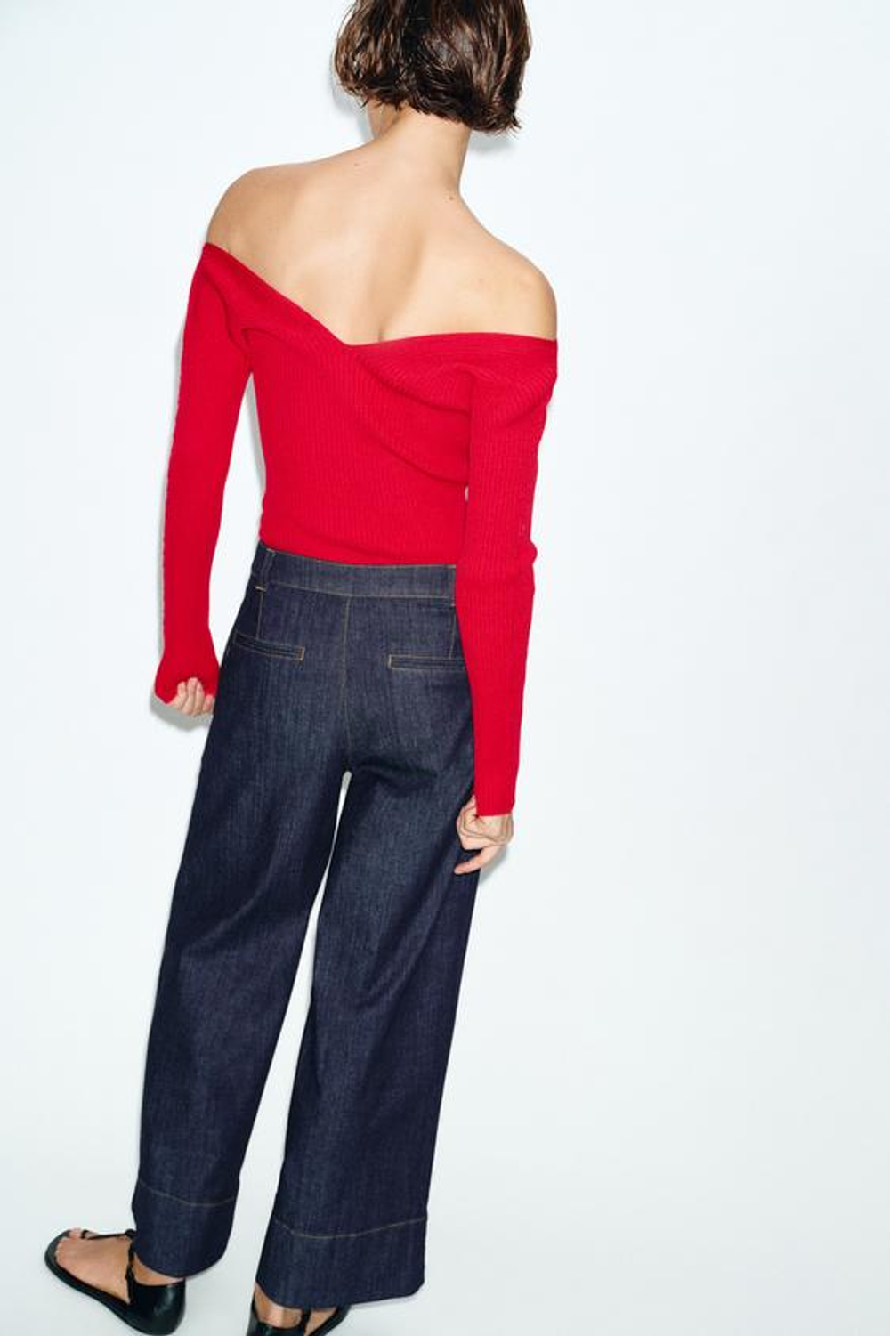 ZARA ДЖИНСЫ-КЮЛОТЫ Z1975 СО СРЕДНЕЙ ПОСАДКОЙ, СИНИЙ