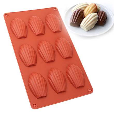 Форма силиконовая для пирожных «Мадлен» 9 ячеек