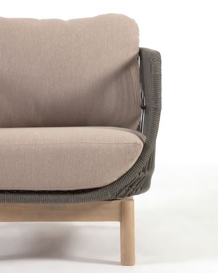 Кресло Catalina из зеленой веревки и массива акации La Forma Испания