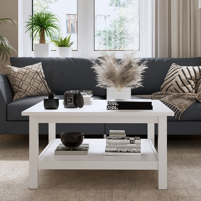 Журнальный стол Хемнэс/Кымор, 90х90х46см, белый