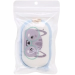 Губка для тела махровая детская «Happy baby - Котёнок Оливер» , 13*8,5 см (зип пакет и наклейка Ultramarine)✦