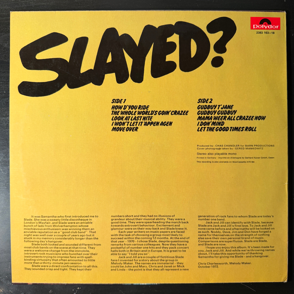 Slade ‎– Slayed? (Германия 1972г.)