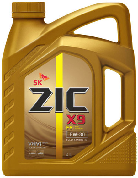 Моторное масло ZIC X9 5w30 4л синетика
