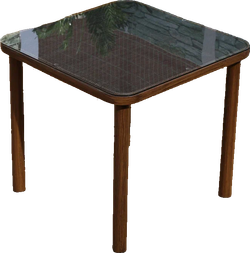 Стол квадратный из искусственного ротанга 80х80 БАМБУК/ТЕСЛИН «BAMBOO/TESLIN»