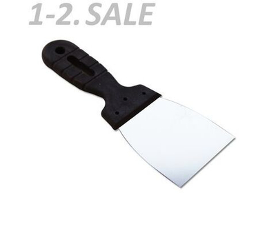 Шпатель фасадный строительный EUROTEX нержавеющая сталь, пластмассовая ручка (80 мм)