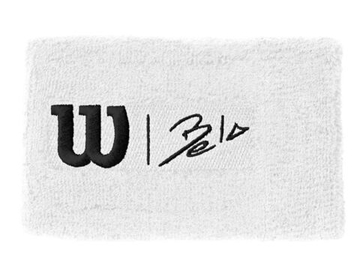 Напульсник теннисный Wilson Bela Extra Wide Wirstband II - белый
