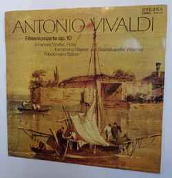 Винтажная виниловая пластинка Antonio Vivaldi Вивальди Johannes WalterKammerorchester Der Staatskapelle Weimar Friedemann Batzel Flotenkonzerte Op. 10 (GDR 1978)