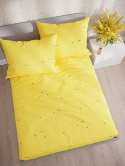 Постельное белье Полисатин Simple House "SMILE/SMILE (компаньон)" 1,5-сп Наволочка 50х70 см 1 шт Простынь на резинке 90x200 см Пододеяльник 145x215 см