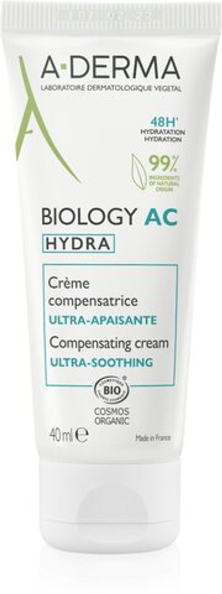 A-Derma Biology - успокаивающий увлажняющий крем, эффект 48 часов. /   40  ml  / GTIN 3282770388855