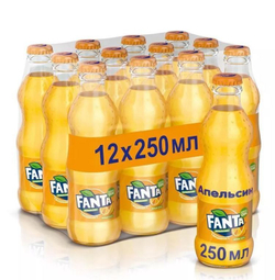 Газированный напиток Fanta, стекло, (12 шт по 0,25 л), Иран