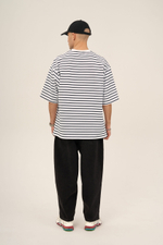 Футболка KUL'TURA OverSize "Basic" Полоска Черный