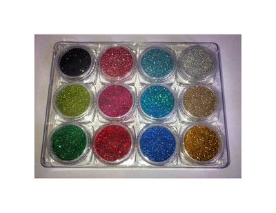 Набор блесток по  5 гр в баночке × 12 шт