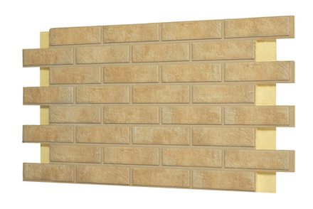 Клинкерная фасадная термопанель, плитка BestPoint Loft Brick Salt, ППУ (пенополиуретан), 1028x616 толщина 65 мм