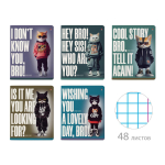 Тетрадь А5 48л. клетка "Ai cat" 5 видов (Альт)