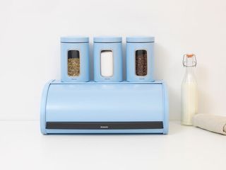 Контейнер для сыпучих продуктов с окном (1,4 л), Нежно-голубой