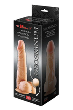 Телесный вибромассажер на присоске - 22,6 см. (Цвет: телесный)