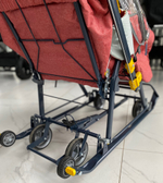 Коляска комбинированная (санки - коляска) «Ника Детям 7-7» джинс красный (арт. НД7-7/2)