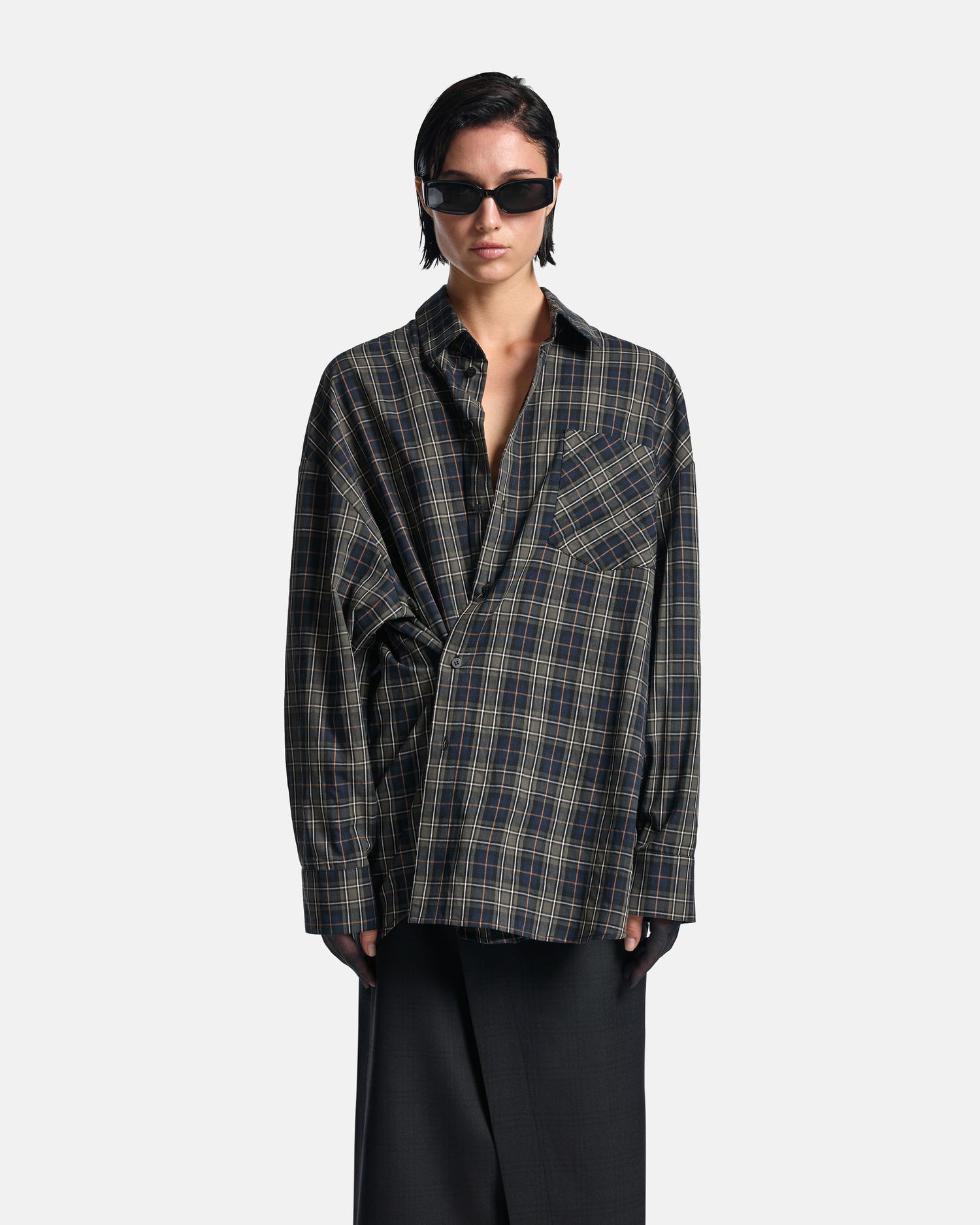 РУБАШКА В КЛЕТКУ ИЗ ХЛОПКА