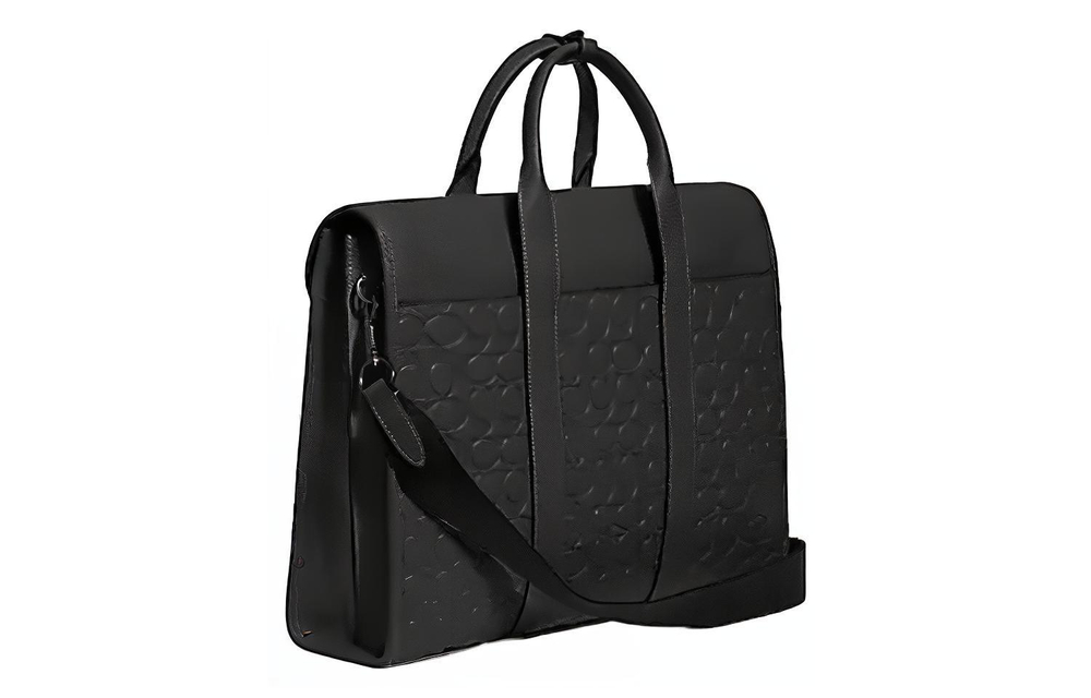 COACH Gotham Leather Handbag, Crossbody Bag, Briefcase Large Men"s Black