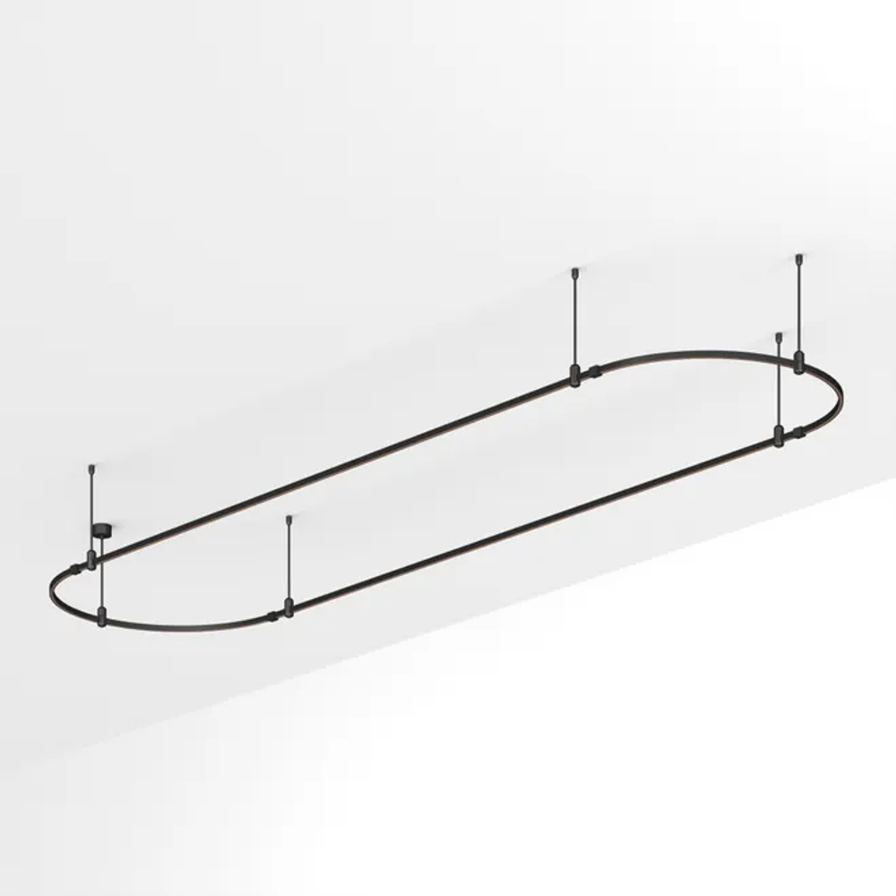 Основание ART-APRIORI-OVAL-ROD-400-4000x1000 (BK) (Arlight, IP20 Металл, 3 года) 048512