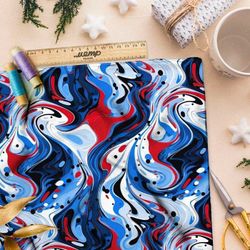 Ткань премиум шелк искусственный Армани космические пятна