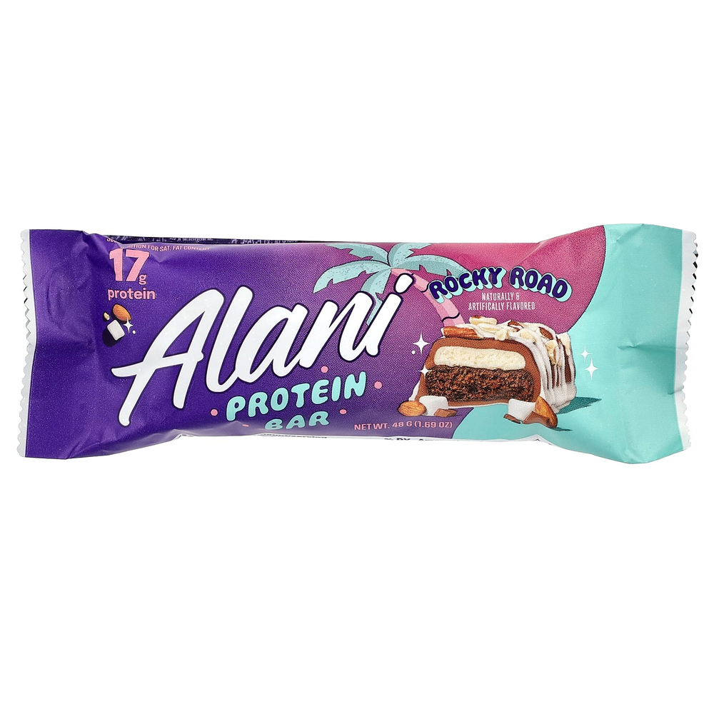 Alani Nu, протеиновый батончик, Rocky Road, 12 батончиков, по 48 г (1,69 унции)