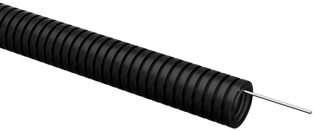 Труба гофрированная ПВХ d25мм с протяжкой черн. (уп.50м) ELASTA IEK ET-TG21-121-025-050-K02 Труба гофрированная ПВХ d25мм с протяжкой черн. (уп.50м) ELASTA IEK ET-TG21-121-025-050-K02