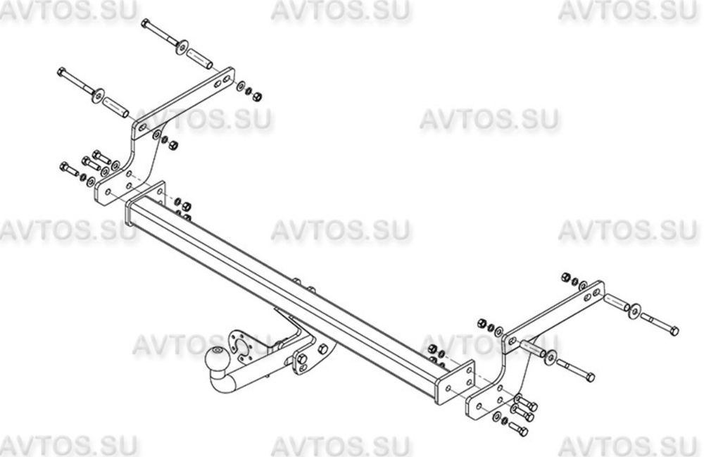 Фаркоп для Renault Duster 2010-2015 Тип шара: A. Нагрузки: 1250/75 кг, RN 07