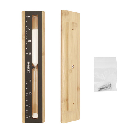 Часы песочные EVEREST, бамбук+алюминий (TG-15 black)