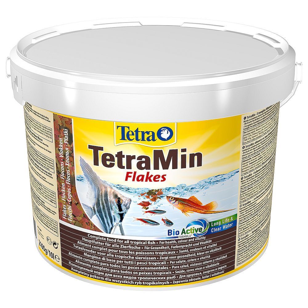 TetraMin корм для всех видов рыб в виде хлопьев (Ведро 10л)