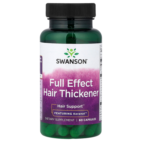 Swanson Vitamins, Утолщение для волос с полным эффектом, 60 капсул