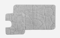 Moretto (серый) Набор ков. для ванной комнаты 60х100 и 50х50см