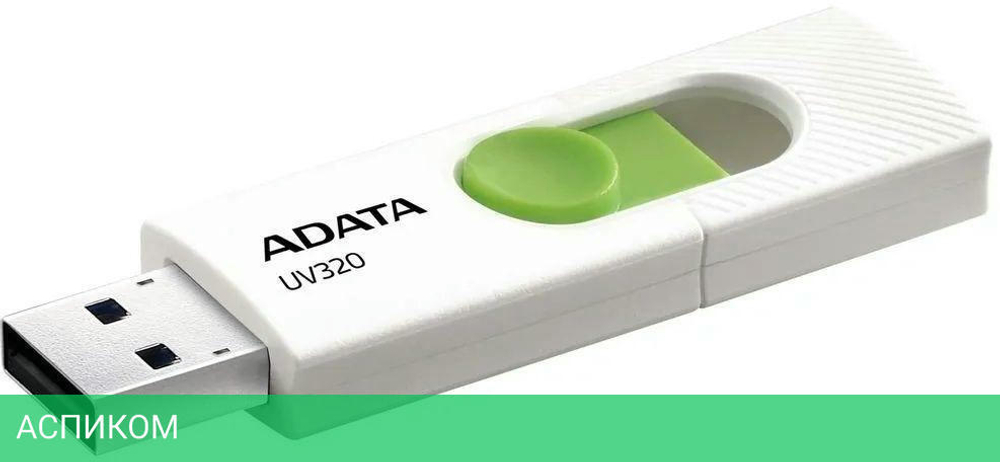 USB Flash-накопитель A-Data AUV320-32G-RWHGN 32GB белый/зеленый