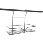 Полка 1 ярус прямоугольная «Х» образная для рейлинга хром зеркало РППХ-1