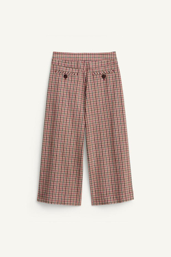 ZARA БРЮКИ В КЛЕТКУ, ПАСТЕЛЬНО-РОЗОВЫЙ