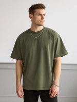 Футболка мужская летняя повседневная однотонная хлопок